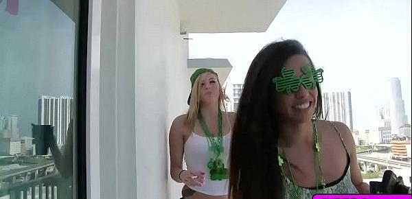  Gorgeous babes hot orgy in St Patricks Day